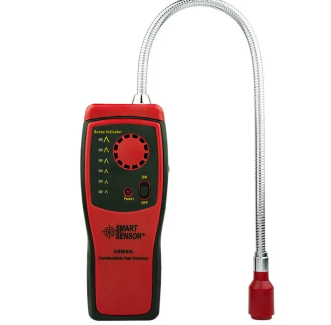 AS8800L portable flammable gas detector with LED alarm lights displaying on front panel