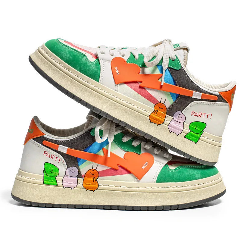Casual lace-up sneakers in wear-resistant construction available in three colour options