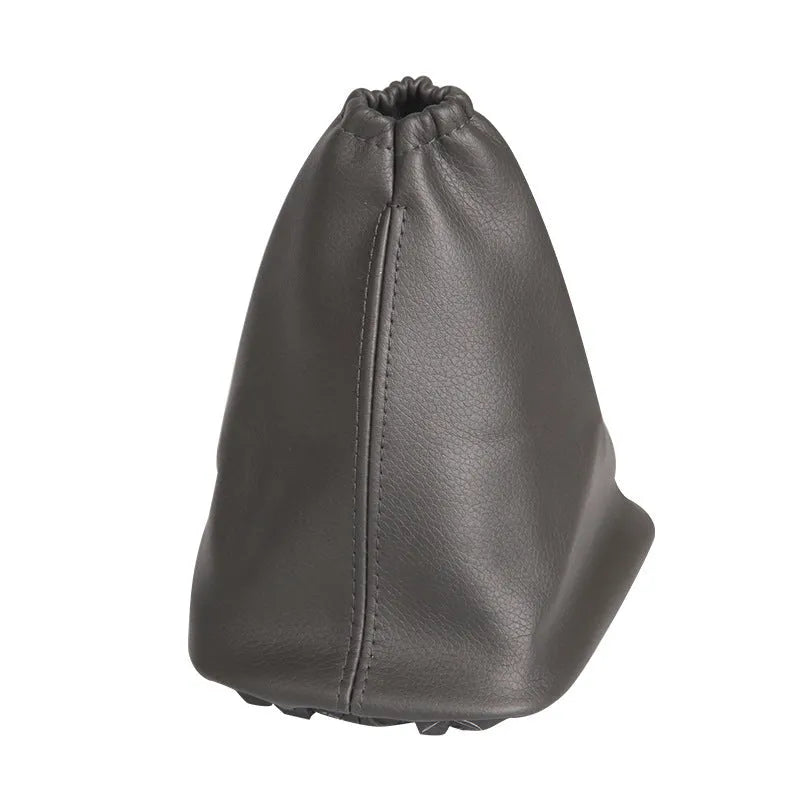 Black leather gear lever dirt-proof cover for Toyota Corolla, showing its dimensions.