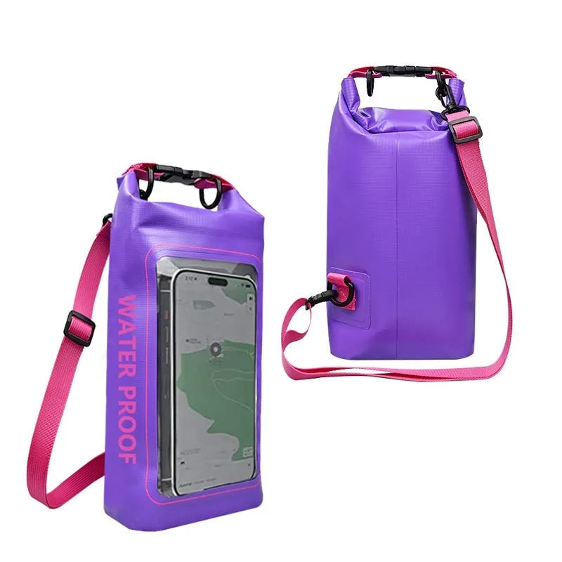 2L crossbody waterproof PVC bag for mobile phones in multiple colour options