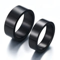 Titanium steel geometric minimalist couple rings in sizes 6 to 12 for men and women
