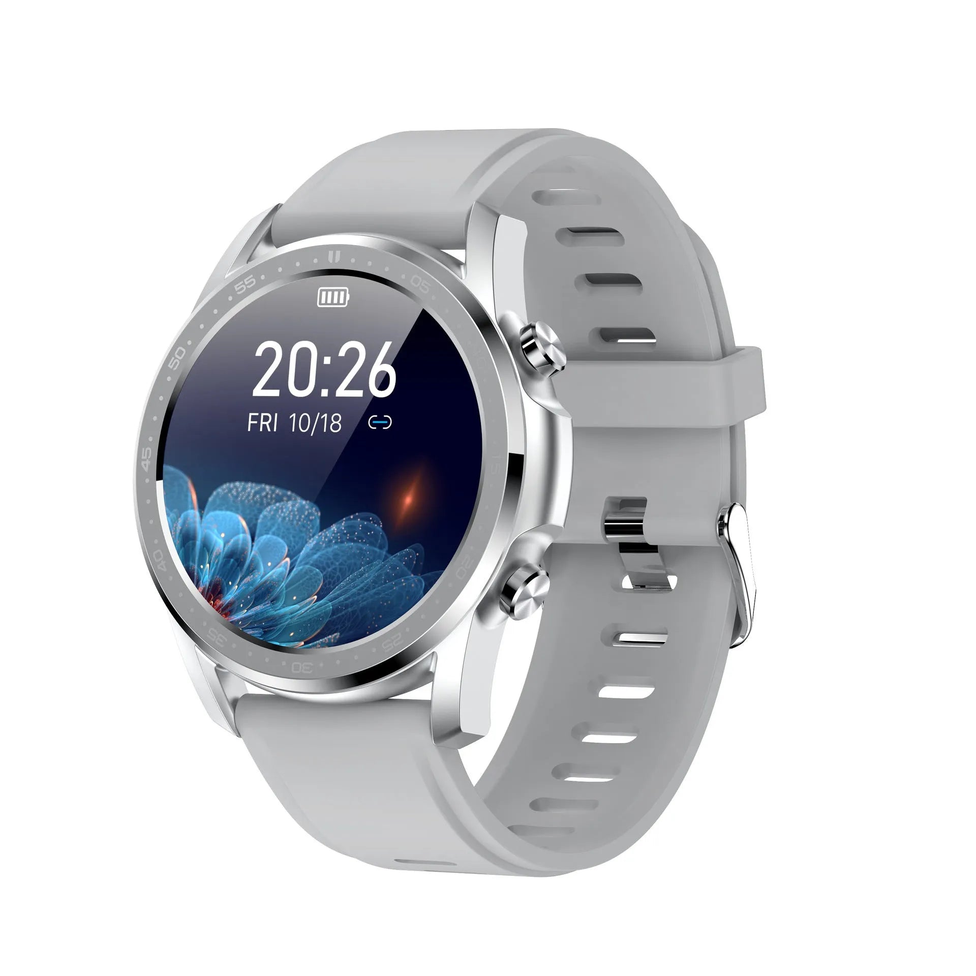 Youth2 Body Temperature Smart Bracelet in black with 1.3 inch screen on wrist.