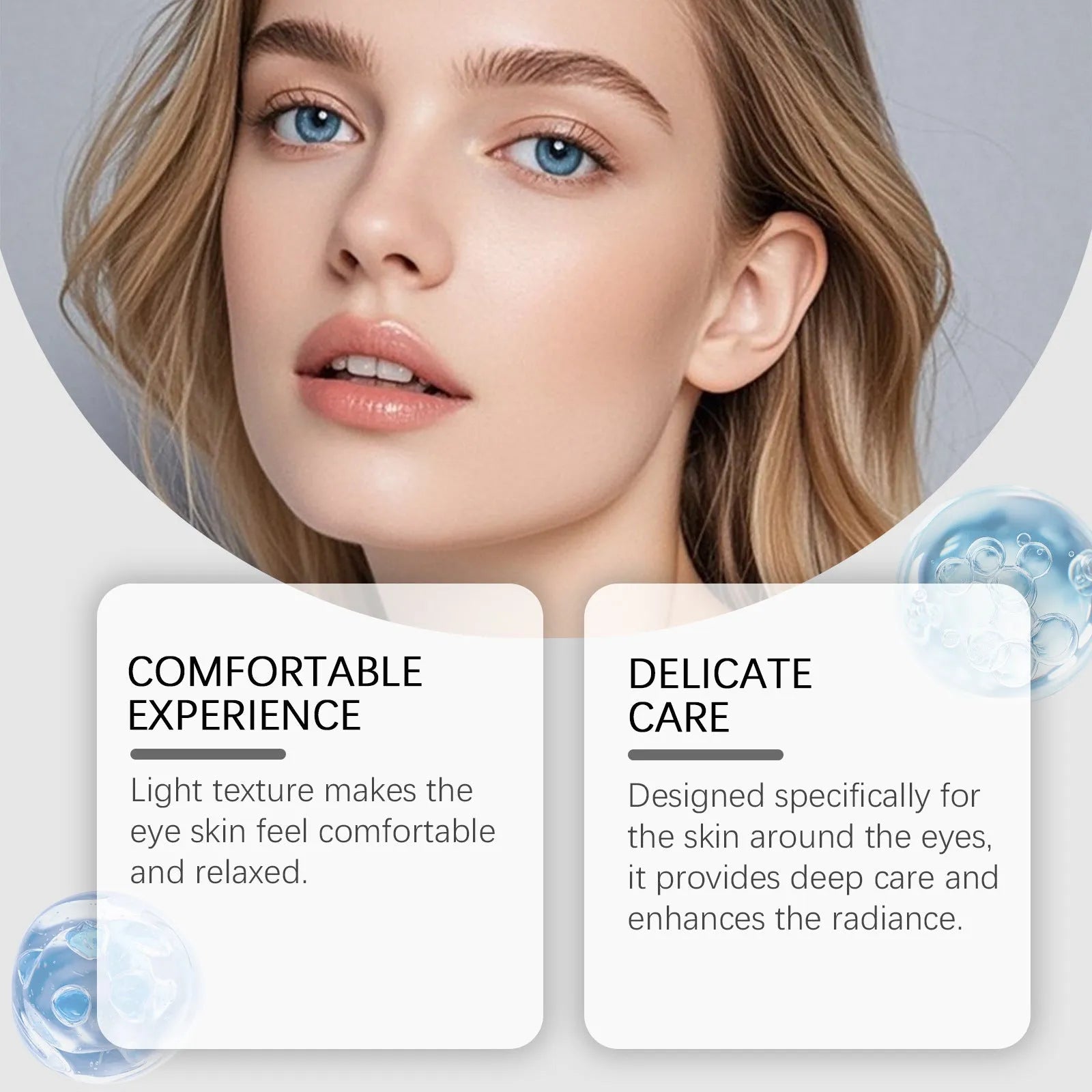 20g tube of moisturising and nourishing eye cream with ceramide EOS on a white background.