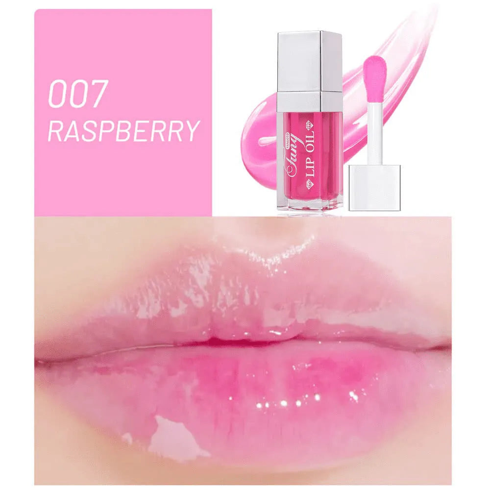 Five colour options of bright lip gloss mint lipstick with moisturising and repairing effect