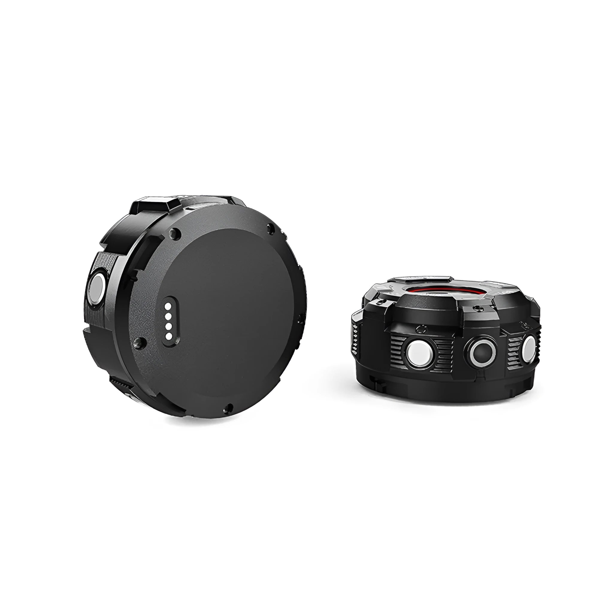 Black waterproof digital sports camera with compact 290mm length shown on an outdoor background.
