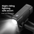 USB rechargeable bicycle headlight with quick release strap bracket for handlebar installation