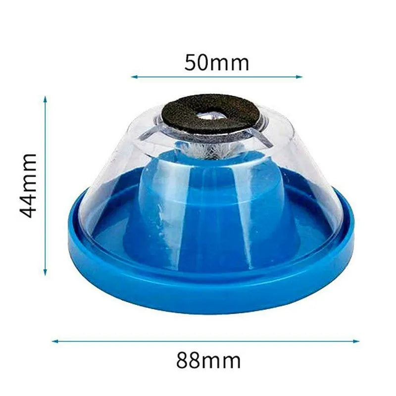 Blue bowl-shaped electric hammer dust cover accessory for drill debris collection