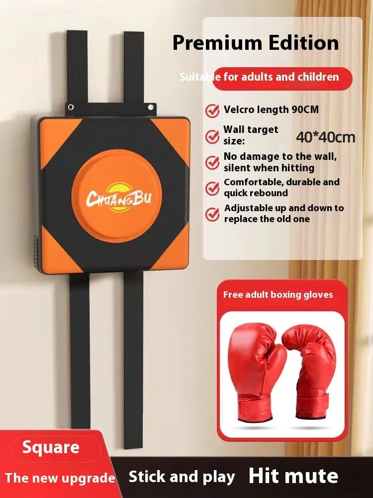 Wall mounted PU leather boxing sandbag punching target for home fitness training