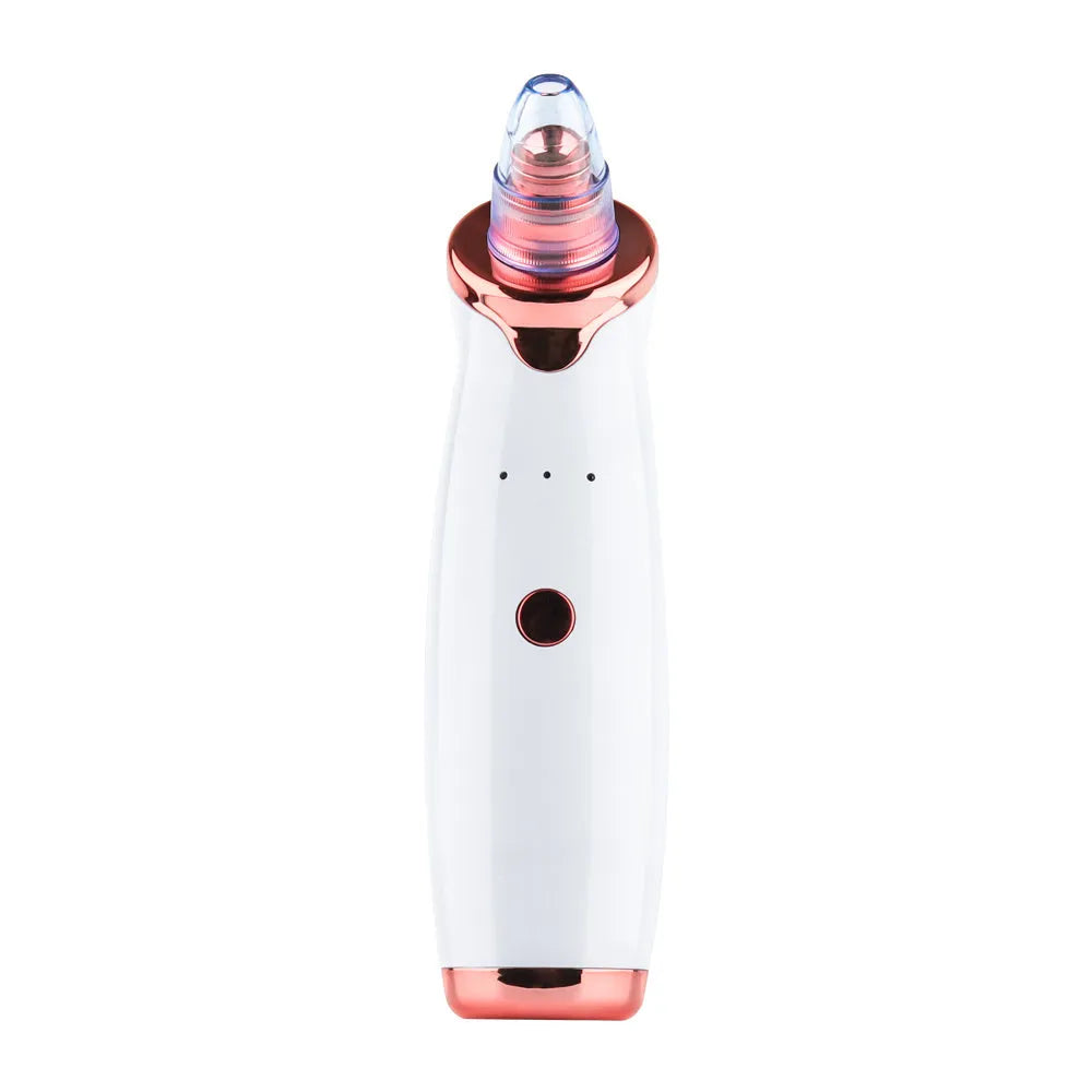 Electric blackhead remover tool with vacuum suction and multiple nozzle attachments