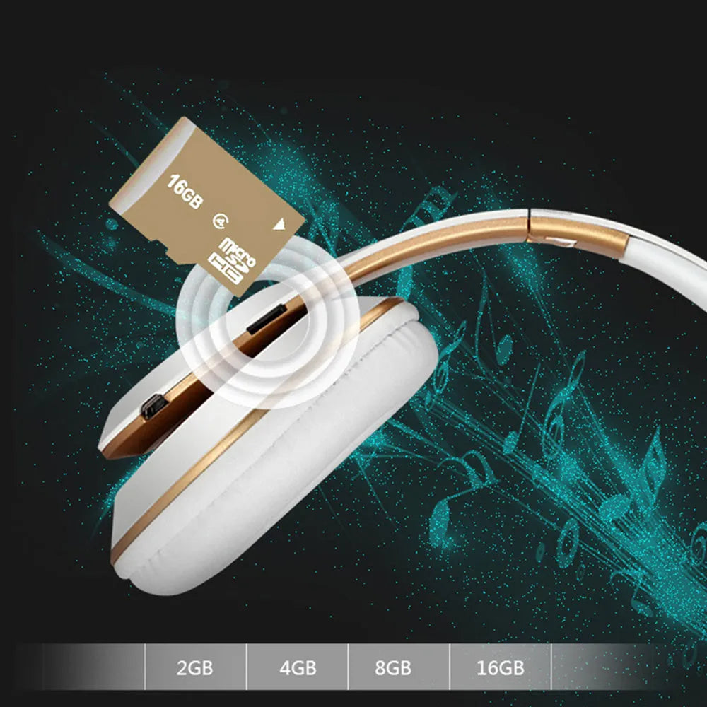 Wireless Bluetooth headset head-mounted design in Black with 10-metre range Bluetooth 4.2