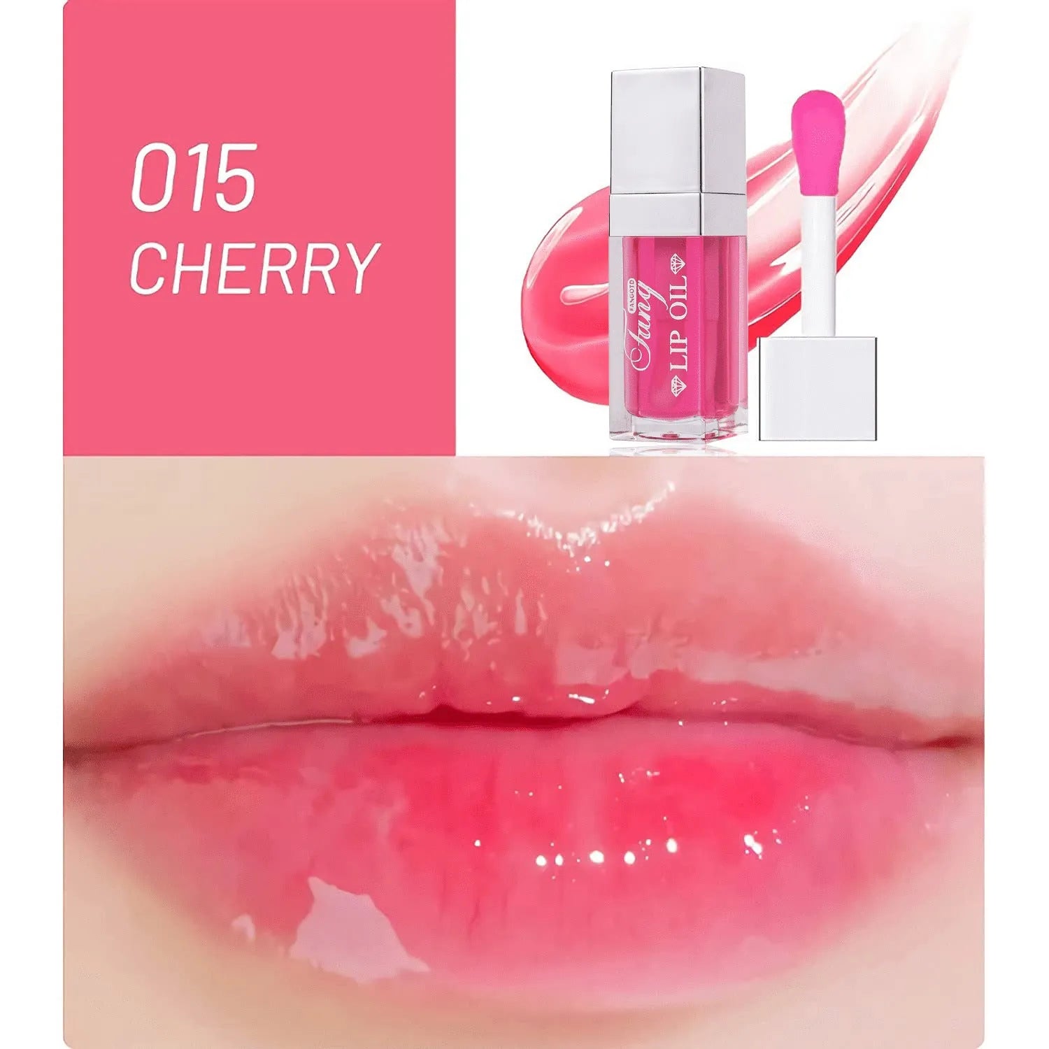 Five colour options of bright lip gloss mint lipstick with moisturising and repairing effect