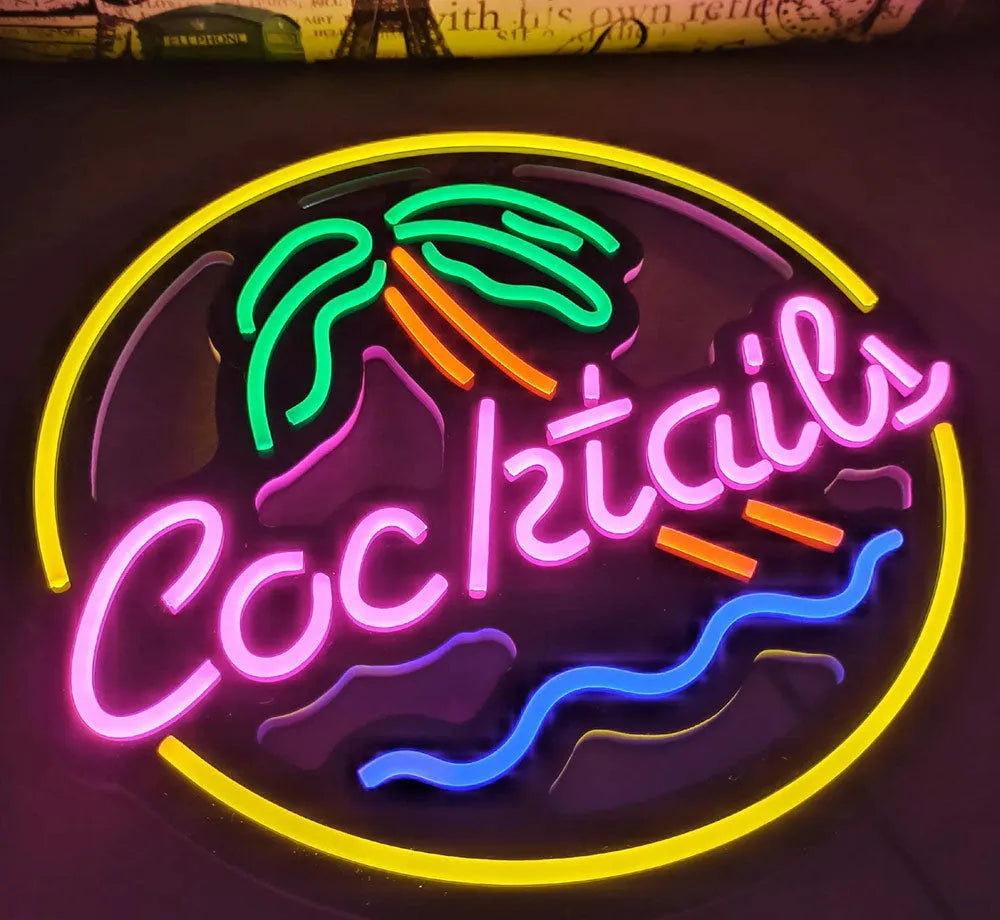 LED coffee neon billboard with PVC shell measuring 40mm by 33mm for commercial decoration
