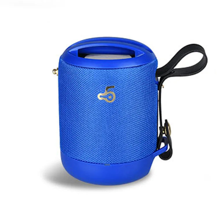 Small waterproof portable Bluetooth speaker in black, blue, camouflage, grey, or red with TF card slot and buttons