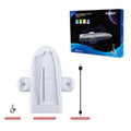 PS5 Slim multifunction cooler pad fan with integrated charger and RGB ambient lighting in white