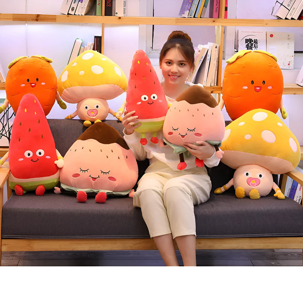 Realistic strawberry plush toy 50cm super soft short plush down cotton filled sleeping doll