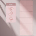 Folding purple TPE exercise mat showing six-fold design and non-slip surface texture