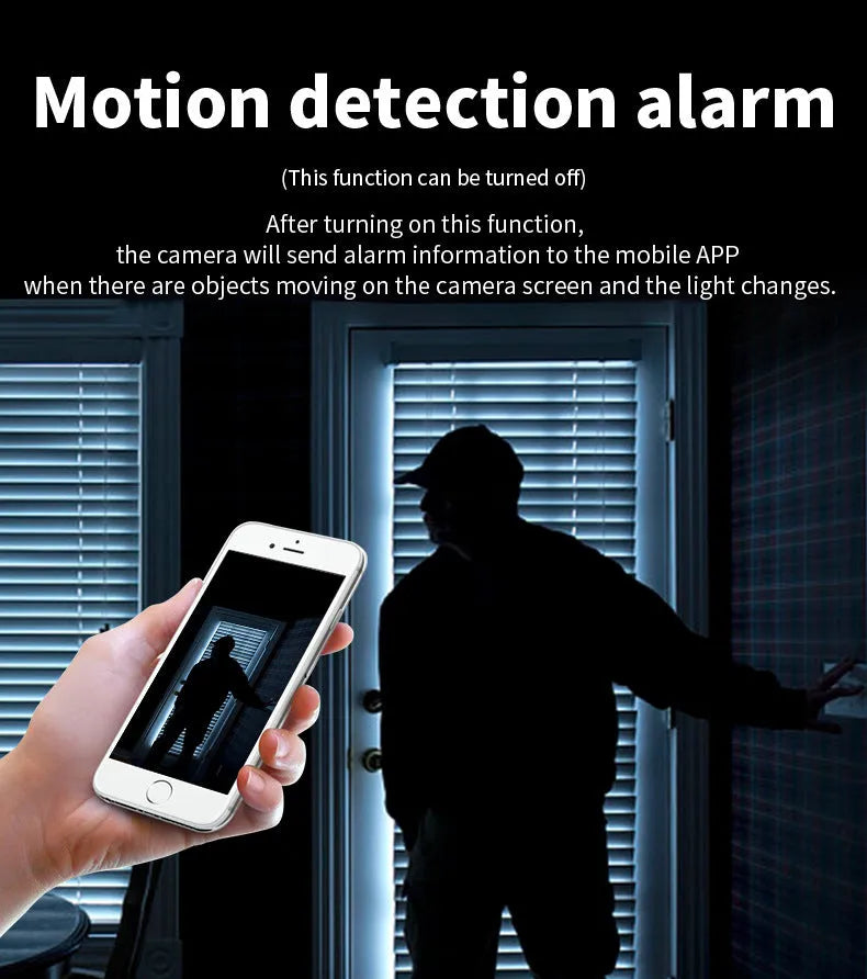 HD Night Vision WiFi Surveillance Camera in black, 90x55x10mm, with USB camcorder design