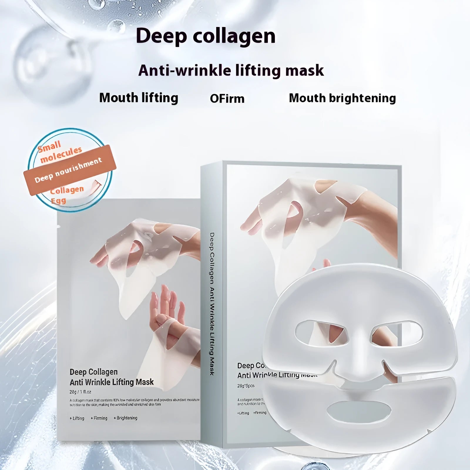 Collagen anti-wrinkle moisturising sheet mask 28ml single piece universal skin type