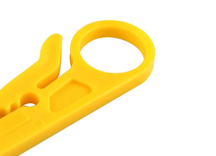 Yellow mini portable wire stripper tool for 0.6mm telephone and network cables