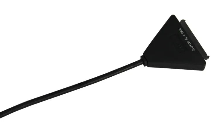 Black USB 3.0 to SATA 7+15 pin hard drive adapter cable for 2.5-inch and 3.5-inch drives