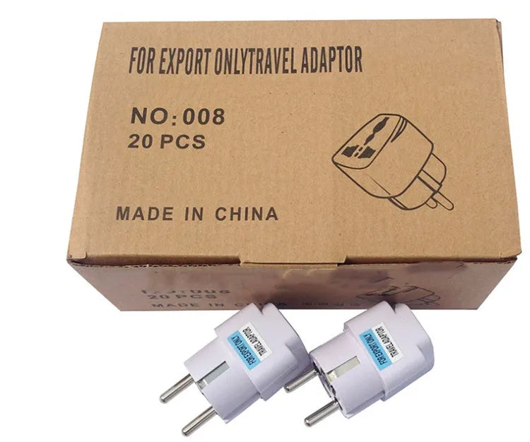 Multi-country conversion plug with AU EU UK US compatibility, ABS and galvanised iron sheet construction