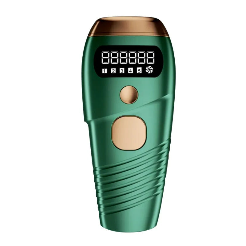 Women IPL painless hair removal device 500,000 flashes with 5 energy levels for bikini armpit leg and arm hair removal in green and white