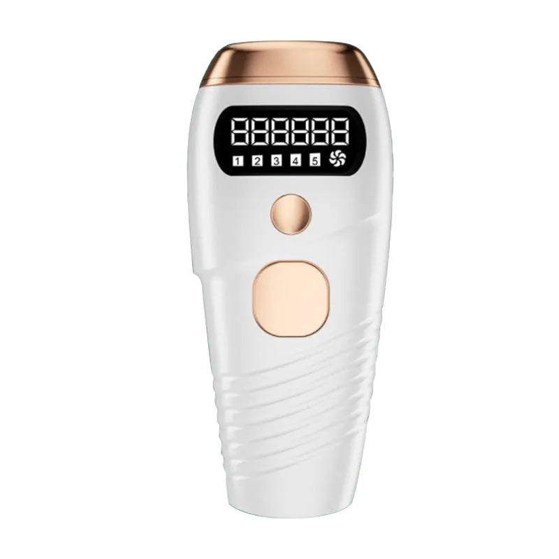Women IPL painless hair removal device 500,000 flashes with 5 energy levels for bikini armpit leg and arm hair removal in green and white
