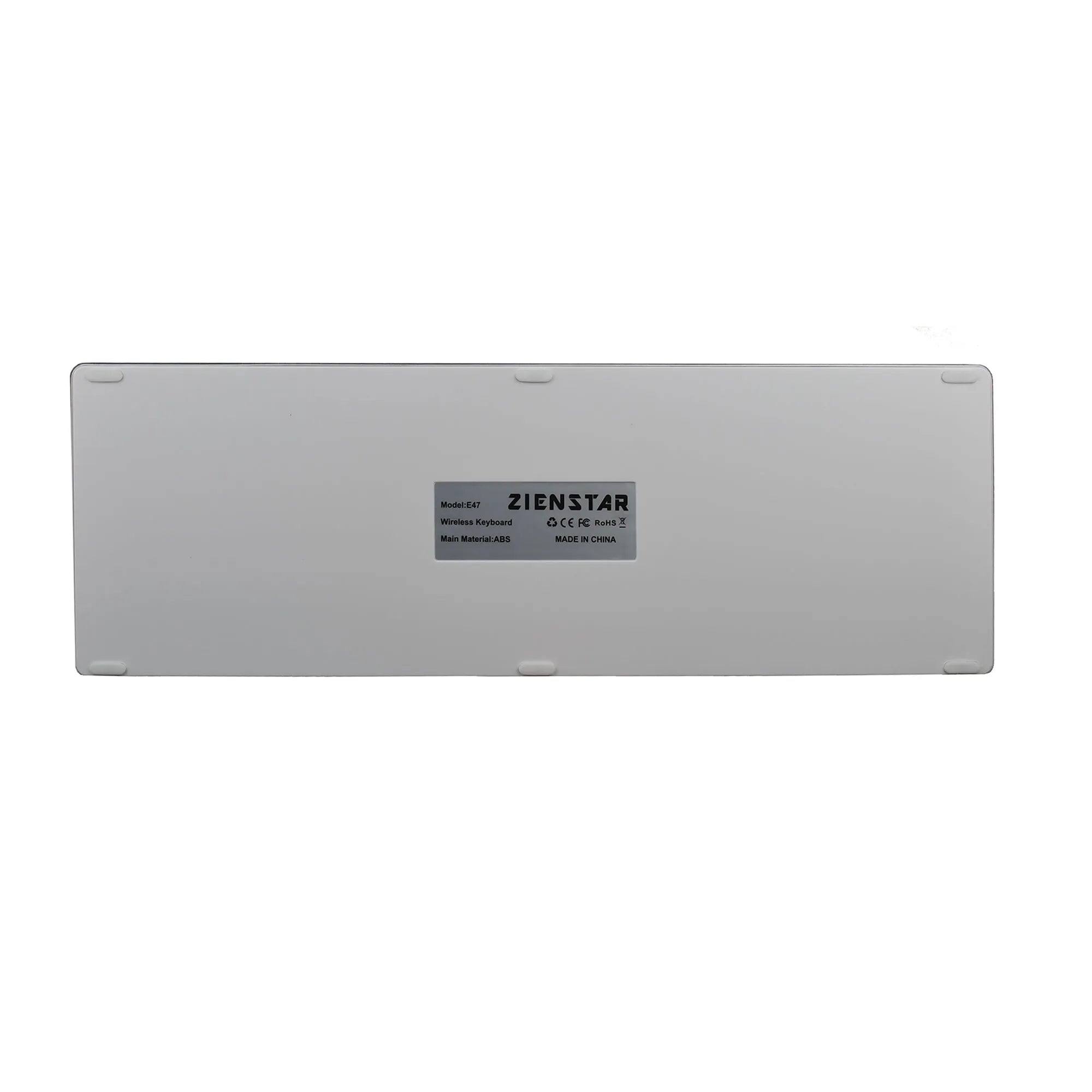White universal Bluetooth keyboard for iPad tablets and mobile phones showing 104-key layout and ultra-thin 13mm profile