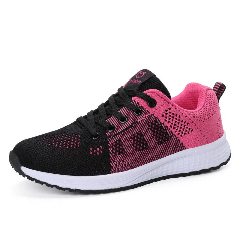 Women's white high-top casual shoes with shoe net top and cross-strap details
