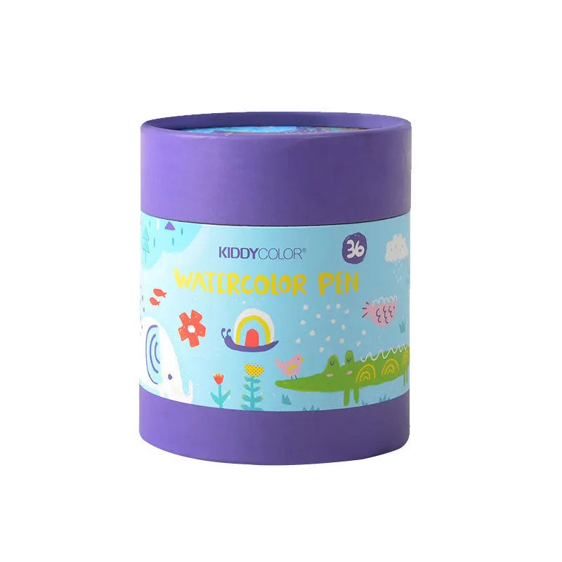 Children's washable watercolour pen set with plastic barrels in 36 colour and 48 colour options