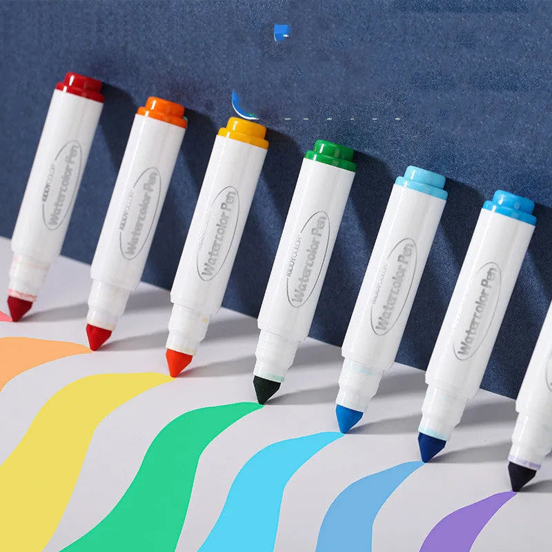 Children's washable watercolour pen set with plastic barrels in 36 colour and 48 colour options