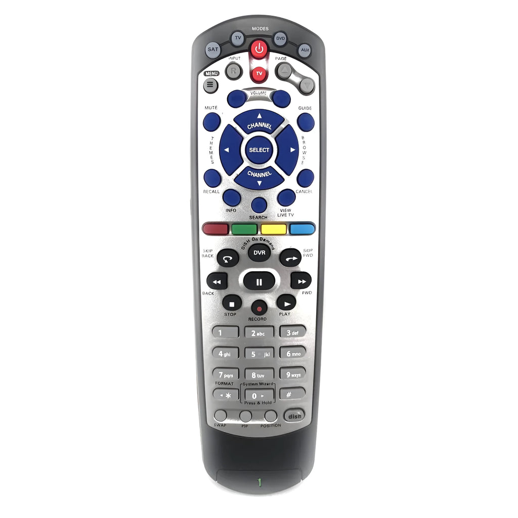Black DISH Network universal remote control for code 20.1 satellite receivers made of ABS material