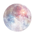 Round natural rubber mouse pad with planet pattern and silk cloth surface