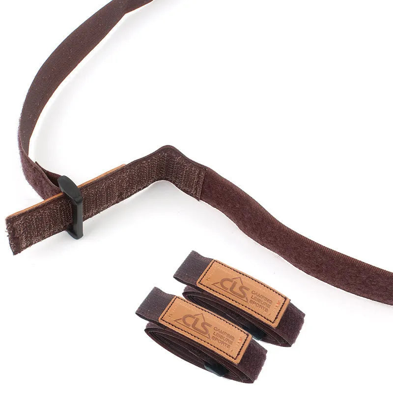 Brown polyester simple binding strap 110cm long 2.5cm wide with buckle