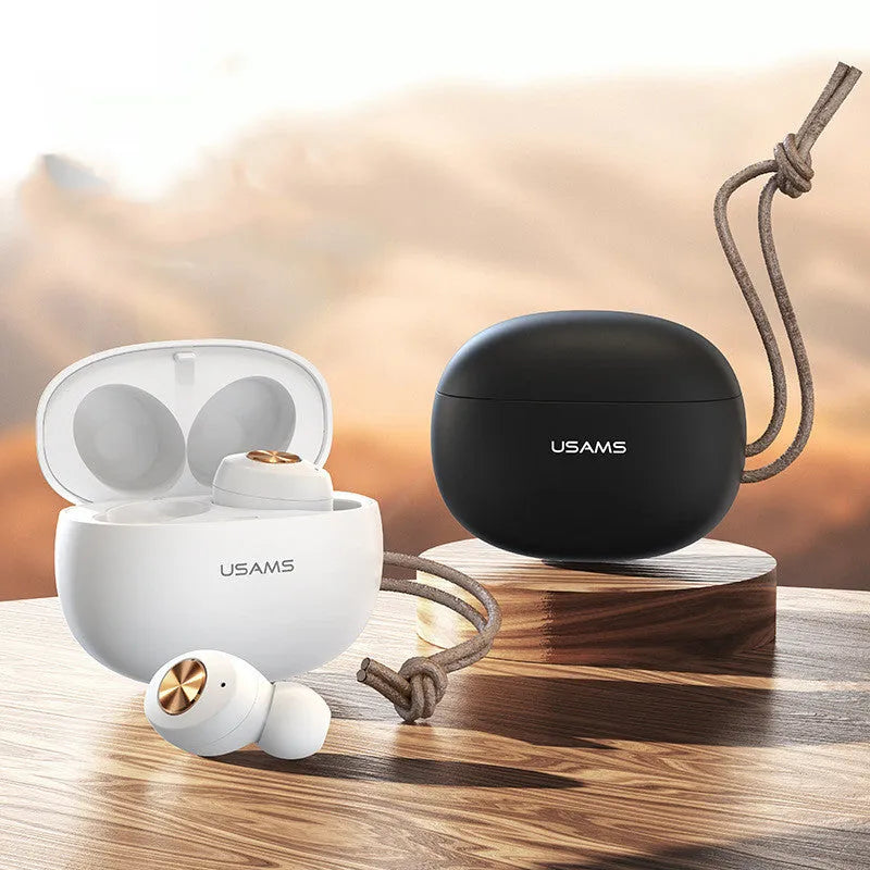 Wireless Bluetooth mini TWS binaural headphones pebble series with charging case