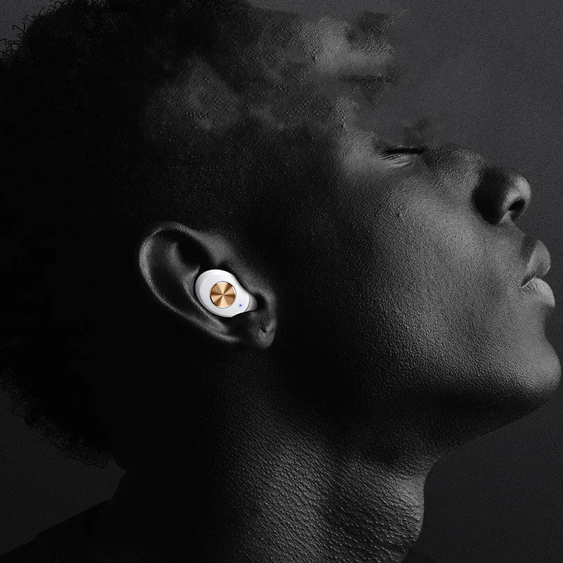 Wireless Bluetooth mini TWS binaural headphones pebble series with charging case