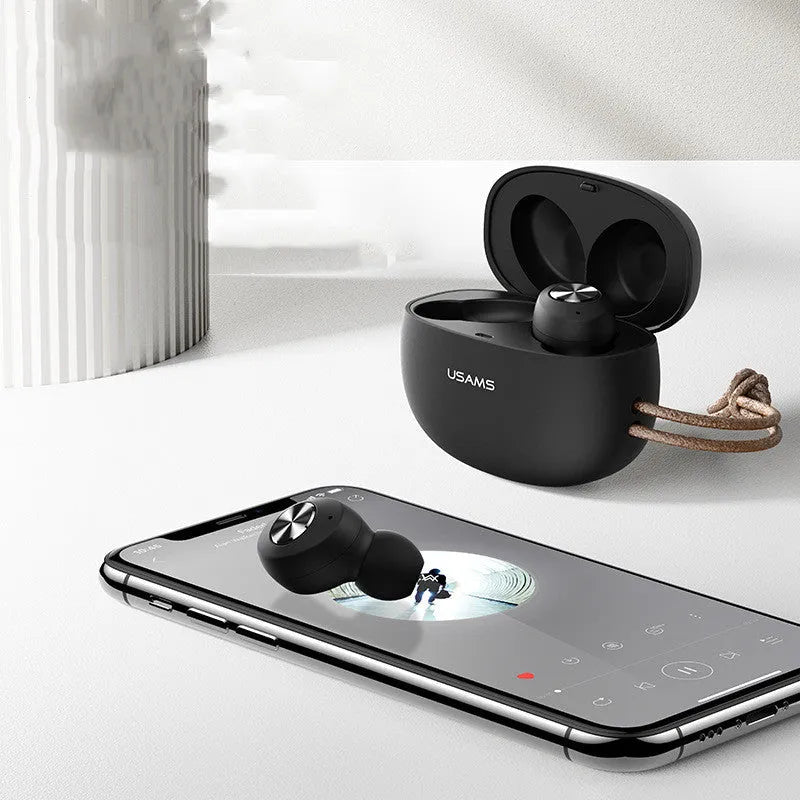 Wireless Bluetooth mini TWS binaural headphones pebble series with charging case