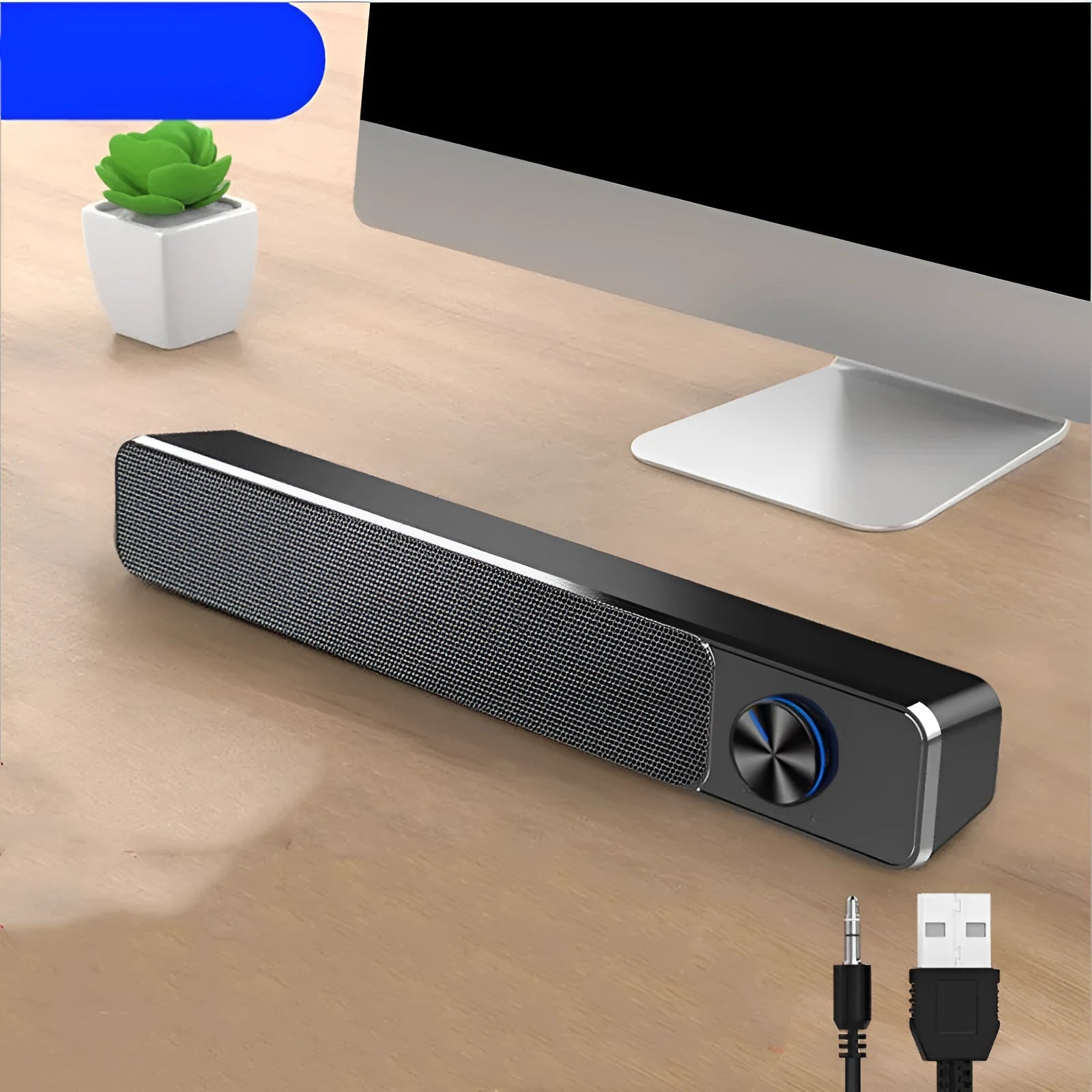 G18 series black and white desktop computer speakers with USB and Bluetooth connectivity options
