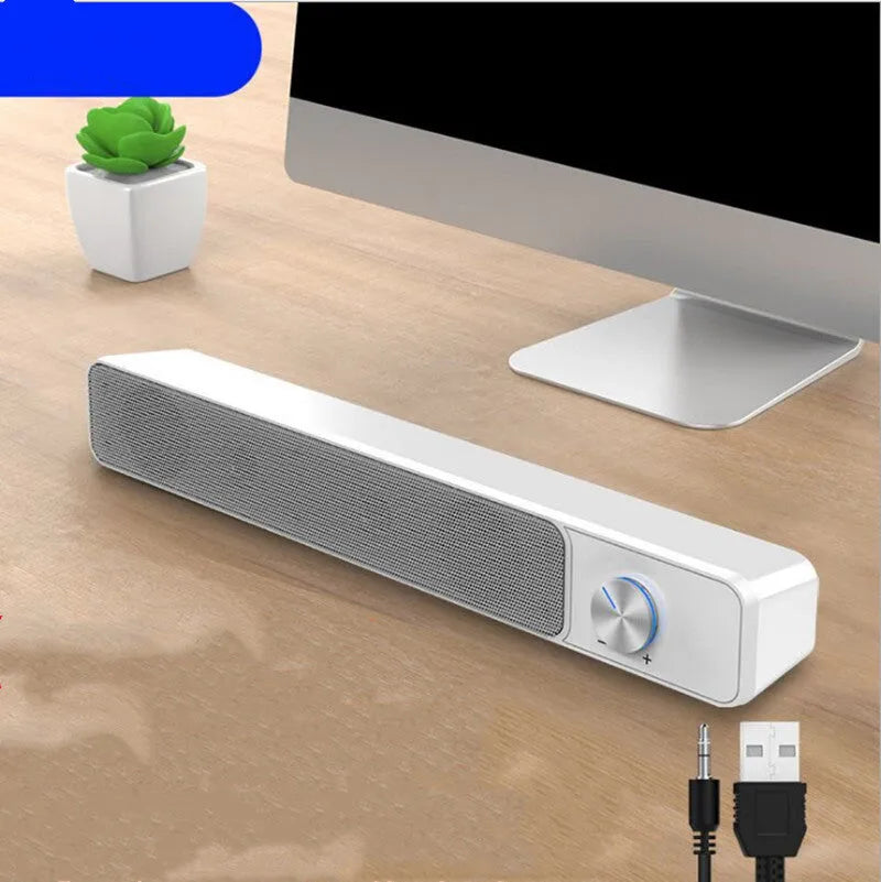G18 series black and white desktop computer speakers with USB and Bluetooth connectivity options