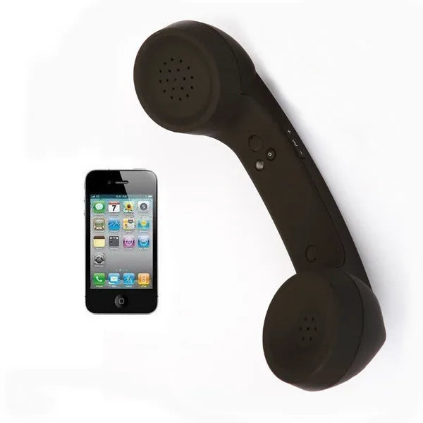 Retro-style Bluetooth wireless headset microphone in various colours with hanging ear design