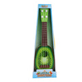 Colourful plastic ukulele toy for children with 10 style options including A, C, E, G, H, I, J