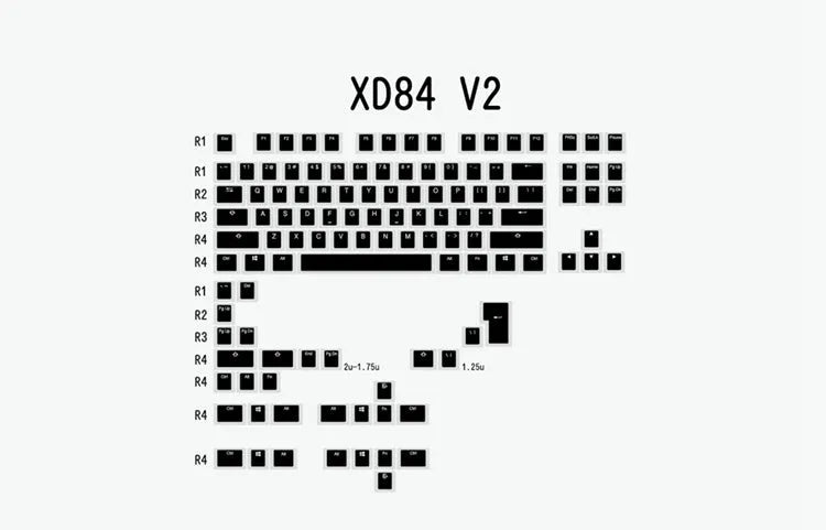 White and black PBT double-shot pudding keycaps for backlit mechanical keyboards.