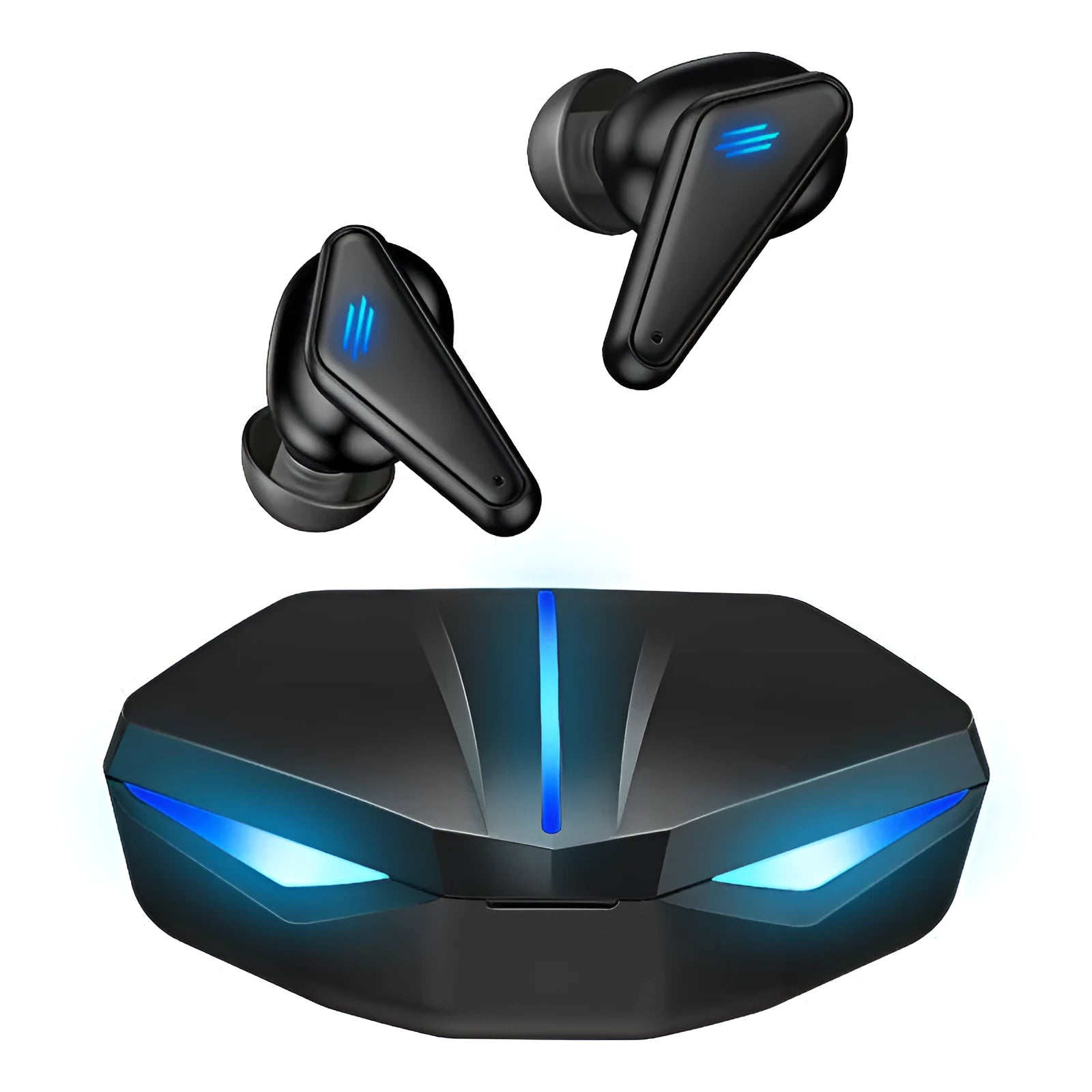 Blue K55 wireless Bluetooth gaming earbuds with TWS stereo and low latency for mobile gaming