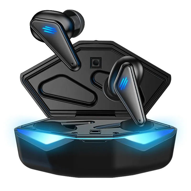 Blue K55 wireless Bluetooth gaming earbuds with TWS stereo and low latency for mobile gaming