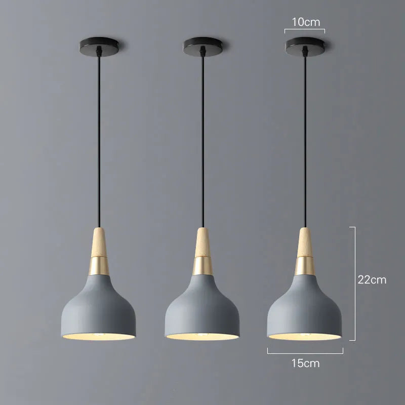 Three-headed small chandelier macaron light luxury style for dining room and corridor 150x200mm black finish