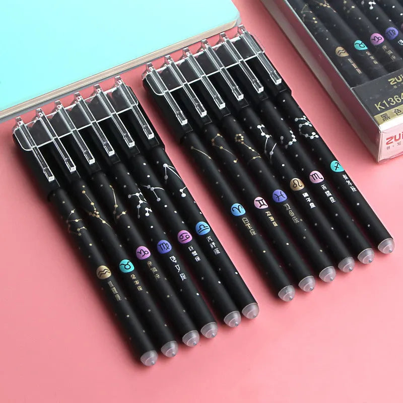 Constellation gel pen 12-pack with 0.5mm needle tube point in five different style variations