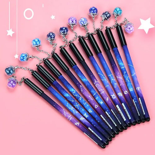 Constellation gel pen 12-pack with 0.5mm needle tube point in five different style variations