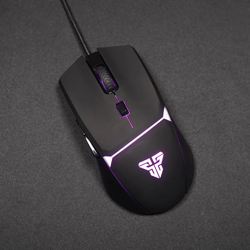 Fantech Vx7 wired gaming mouse with 6D macro buttons, 8200 DPI optical sensor, ergonomic design, black colour