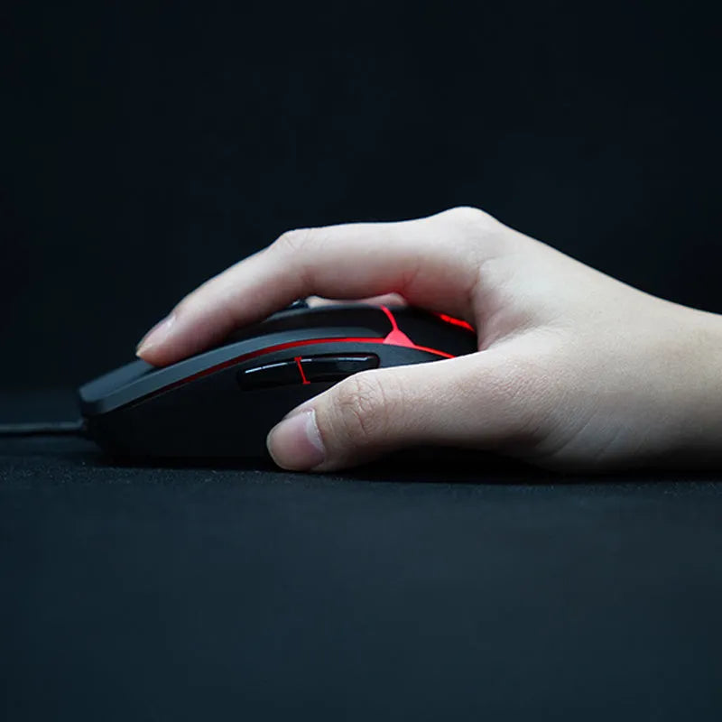 Fantech Vx7 wired gaming mouse with 6D macro buttons, 8200 DPI optical sensor, ergonomic design, black colour