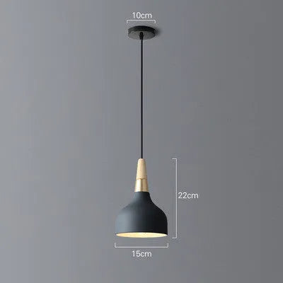 Three-headed small chandelier macaron light luxury style for dining room and corridor 150x200mm black finish